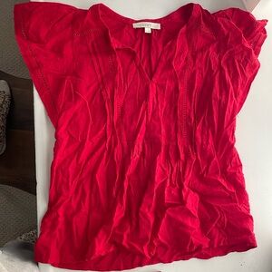 Loft Red Blouse